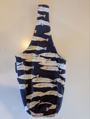 Sardines Cotton Tote Purse Bag Cotton By Michigan Rag Co